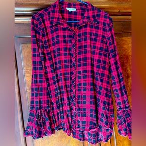 Red and plaid flannel